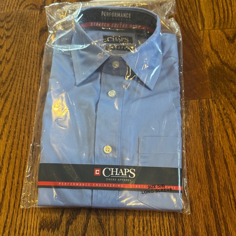 Chaps Light Blue Long-Sleeve Performance Button-Down Shirt